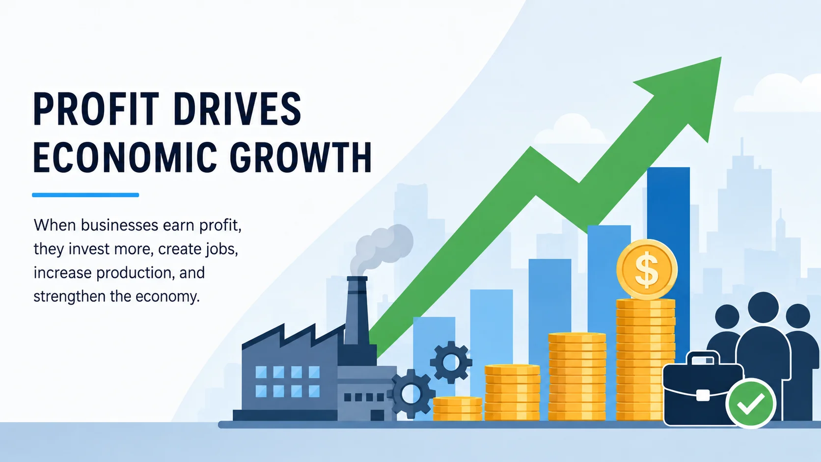 Profit drives economic growth infographic