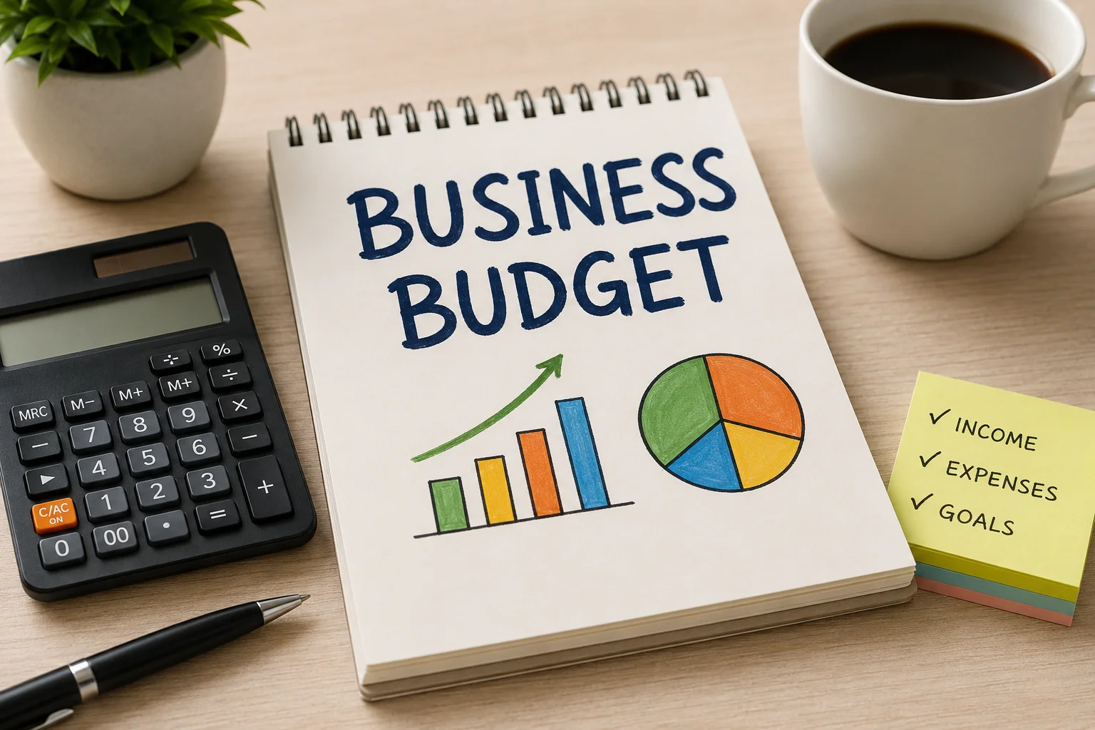 Business budget planning workspace setup