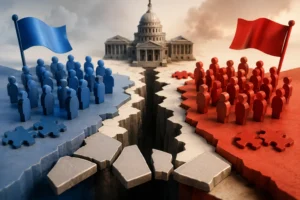 Blue and Red Across the Divide