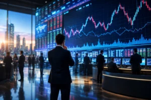 Cinematic Trading Floor at Sunrise