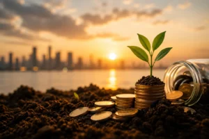 Seedling of Prosperity at Sunset