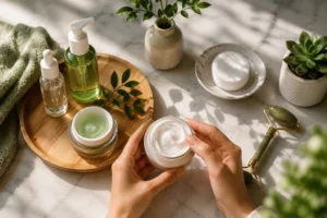 Serene Sunlit Skincare Ritual
