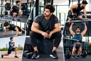 Cinematic Fitness Training Collage