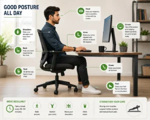 Good Posture All Day Infographic