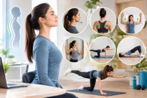 Posture and Exercise Wellness Collage